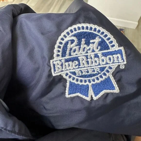 Tri Mountain Pabst Blue‎ Ribbon Beer Windbreaker Mens XL Pullover Quarter Zip - Picture 4 of 6